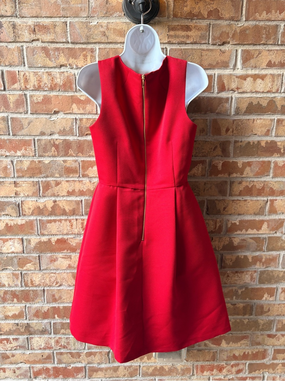 Tahari Red Sleeveless Bow-Waist Mini Dress size 6 - Picture 6 of 9